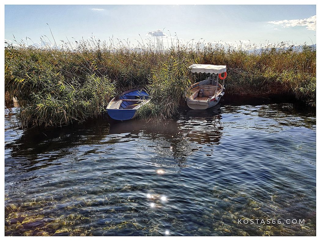 Fishing boats in Lake Ohrid.