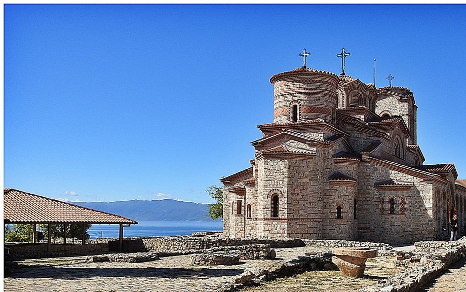 The Church of St. Panteleimon and the archaeological site of Plaosnik.