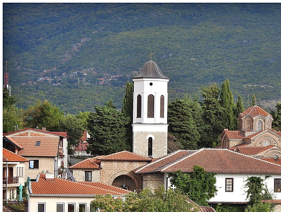Mother of God Perybleptos church seen from Samuil's Fortress.