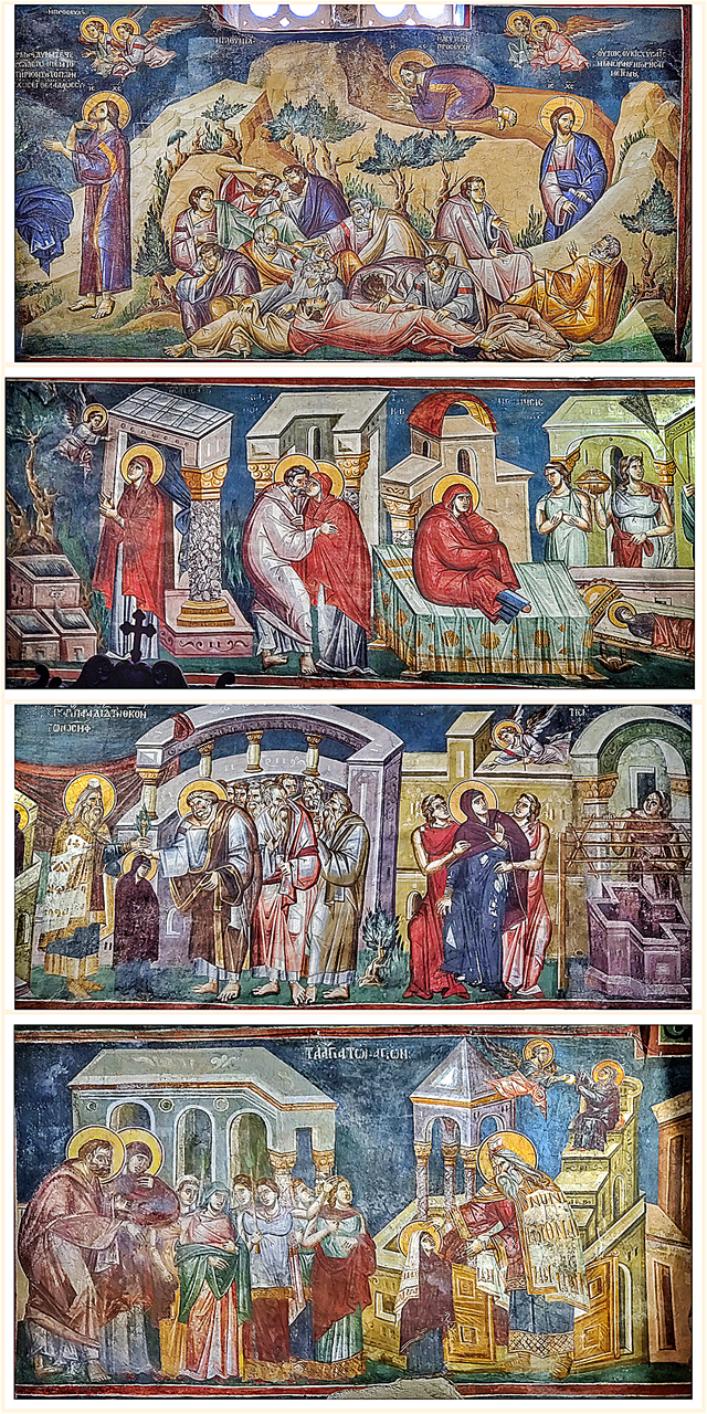 Frescoes of the Mother of God Perybleptos church.