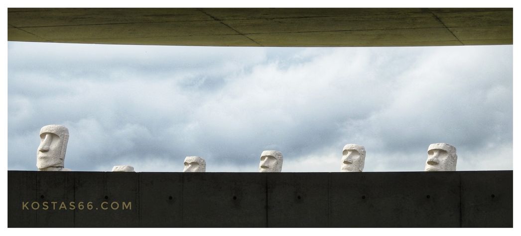 The Moai statues.
