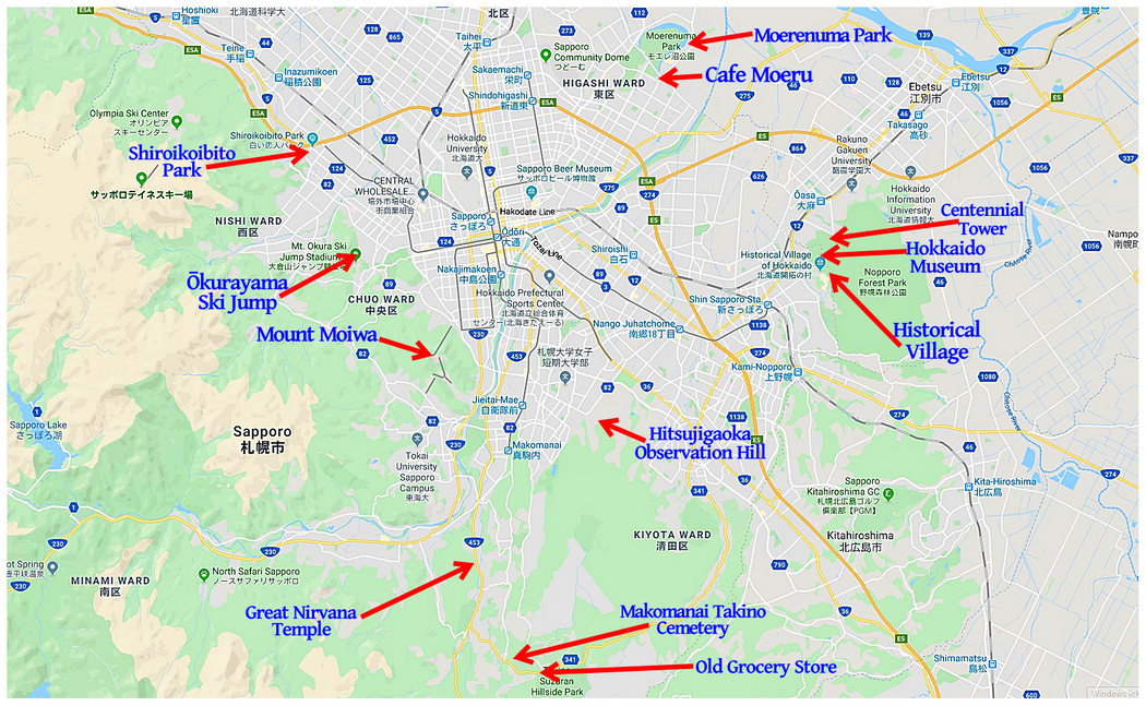 Attractions at the suburbs of Sapporo.