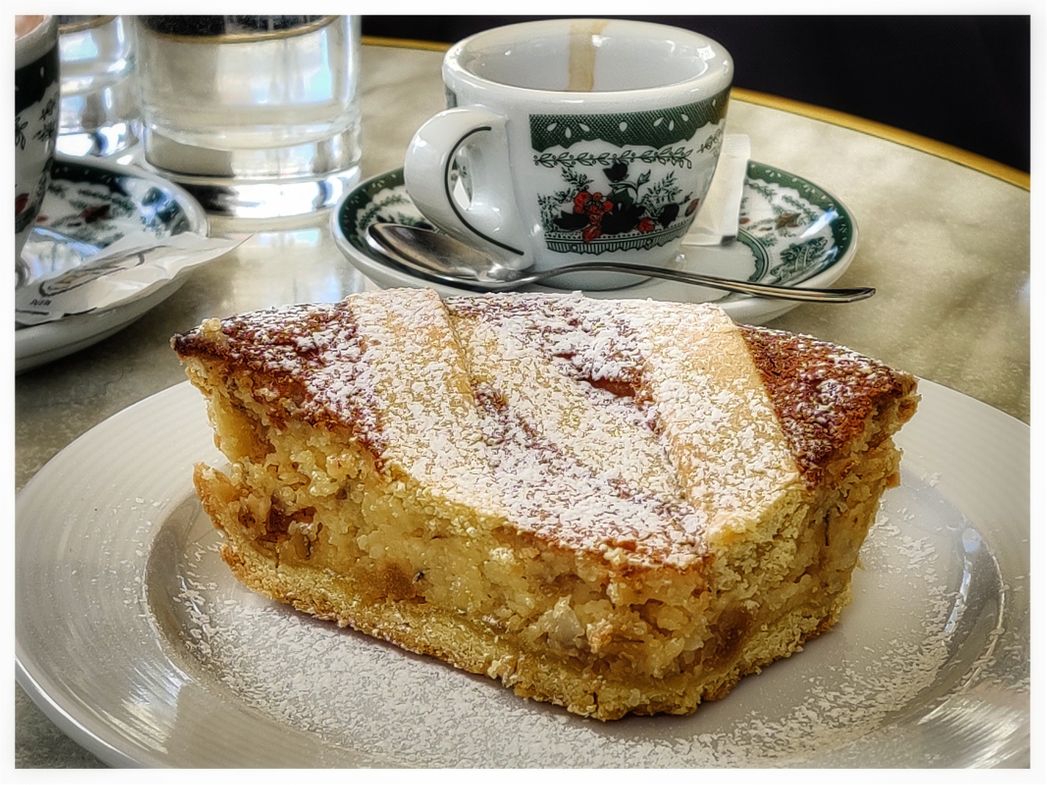 A delicious piece of pastiera at Gran Caffè Gambrinus.