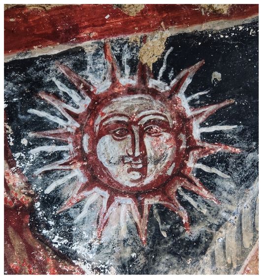 The sun painted at the little 