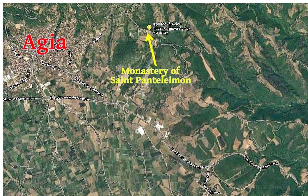 Map of nearby to Agia Monasteries.