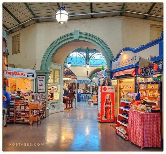 Bath Guildhall Market is the oldest shopping venue in the city and has traded on this site for the last 800 years.  Surviving from the eighteenth century is the Nail, a table on which market transactions took place, hence the saying, to pay on the nail.  Today, a colorful group of 20 or so stallholders trade from this jewel of Bath.