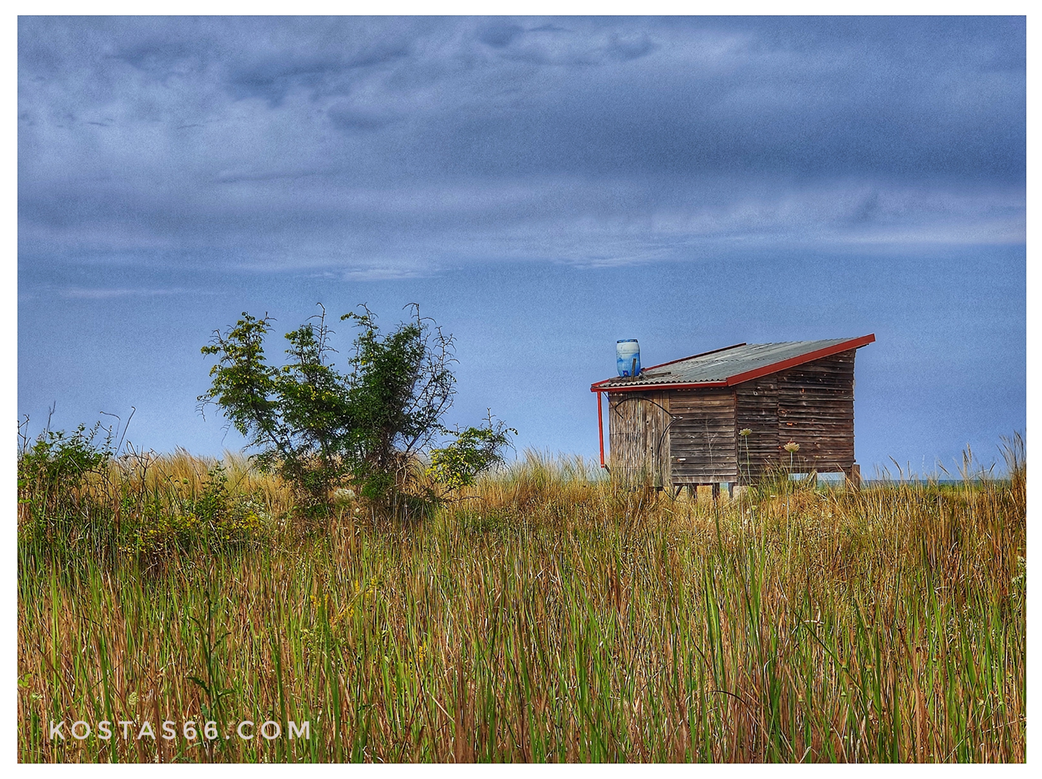 Fishermen hut at the delta.