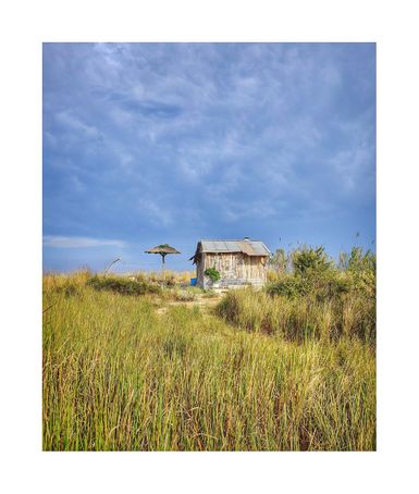 Fishermen hut at the delta.