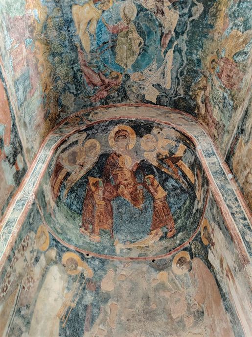 Frescoes in the katholikon of Peribleptos Monastery.