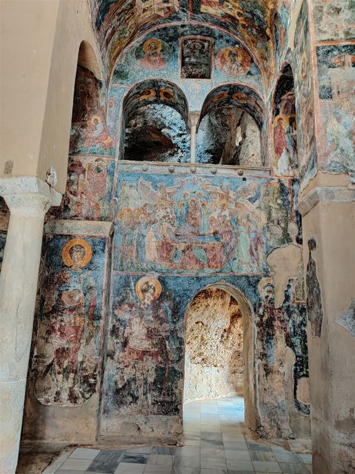 Frescoes in the katholikon of Peribleptos Monastery.