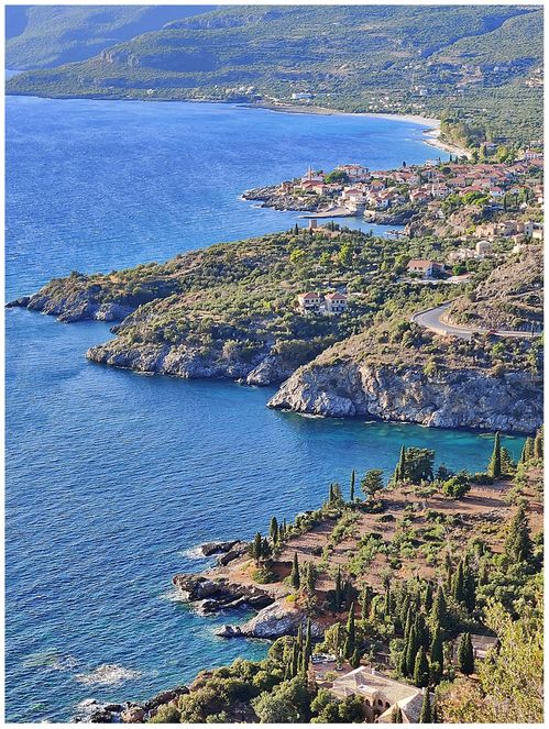 Kardamyli and its spectacular coastal line.