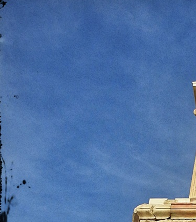 The temple of Athena Nike on its pedestal, seen from the west.
