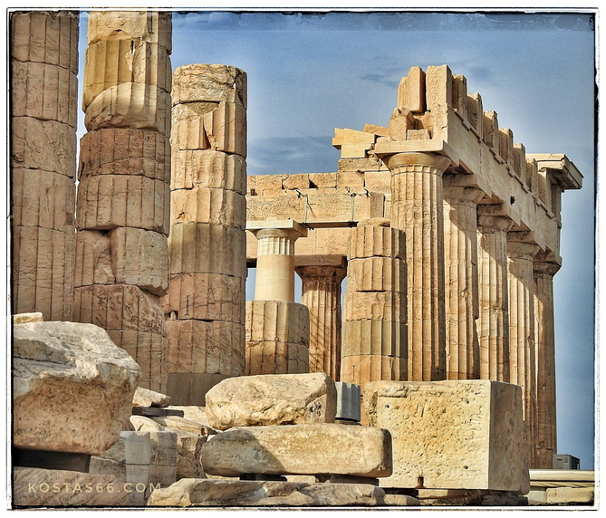 The south side of the Parthenon.