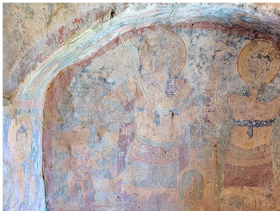Agioi Theodoroi fresco in the church of Agioi Theodoroi.