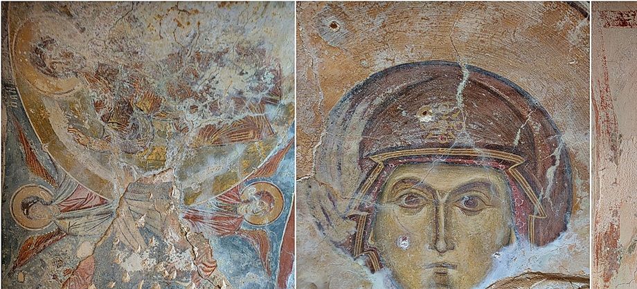 Frescoes in Agios Nikitas church.