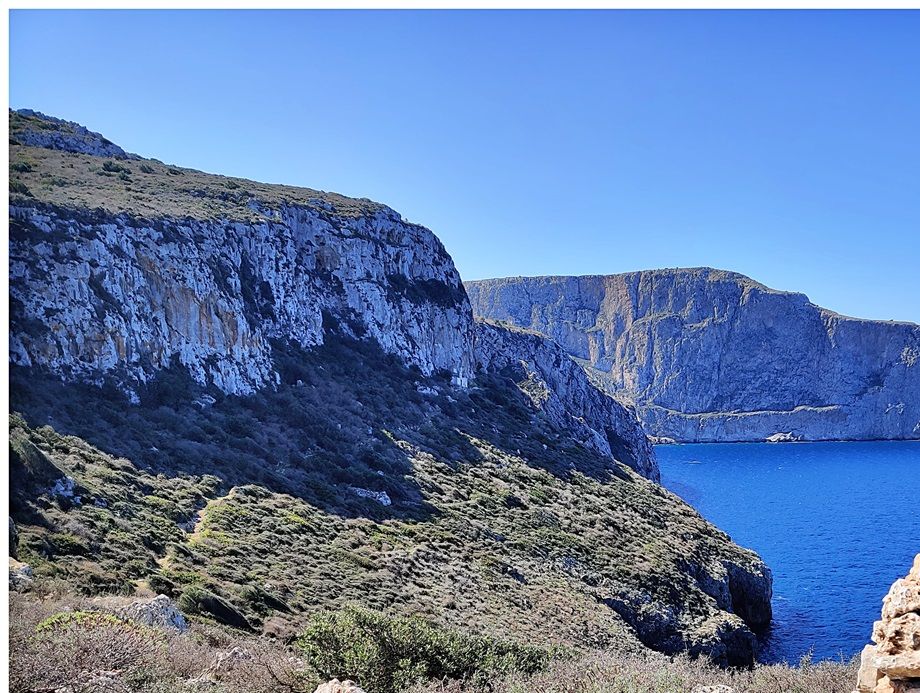 The starting point of the path going to Panagia Odigitria. The chapel from here looks like a bird’s nest built in the rock.