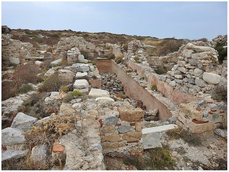 The basilica foundations at the castle of Cape Tigani.