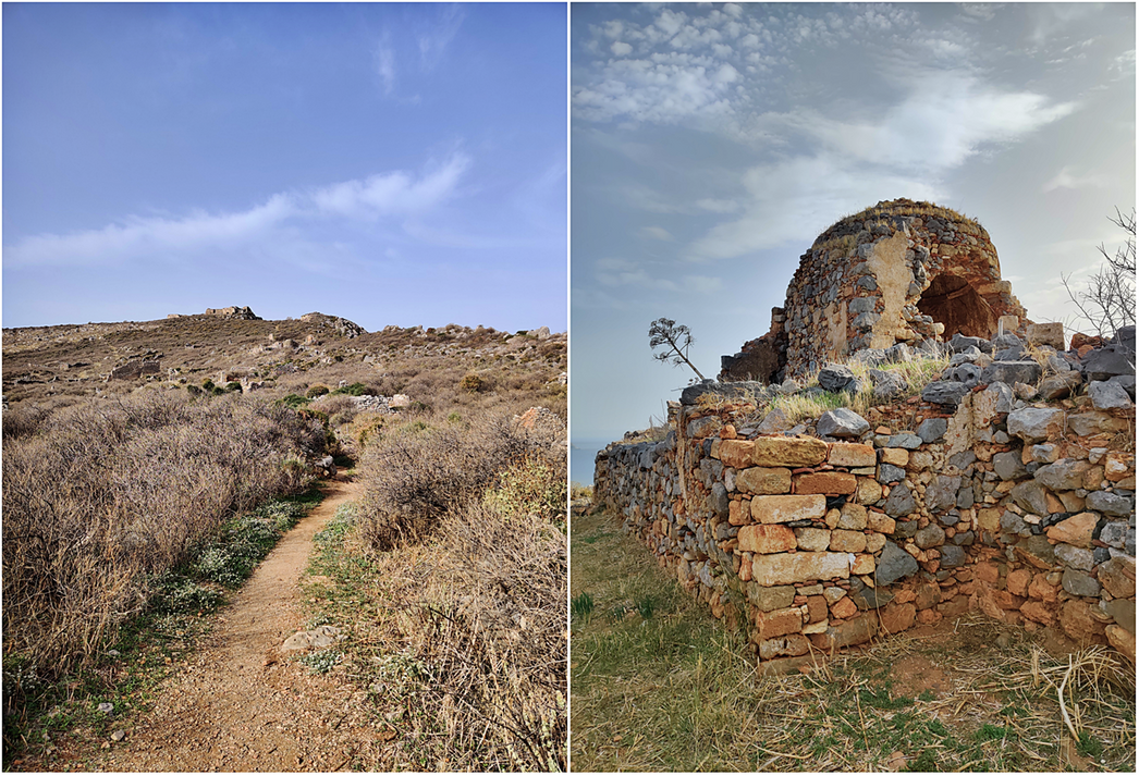 The path from the Church of Agia Sophia to Goulas.