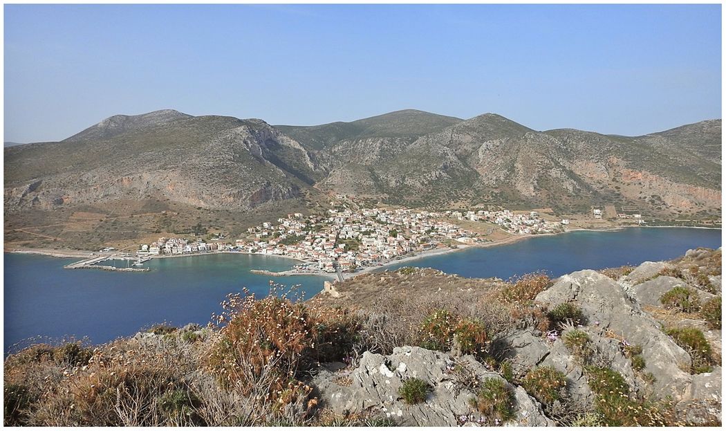 The town of Gefyra seen from the Monemvasia Acropolis.