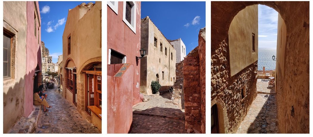 The roads in the town are very narrow and cars are not allowed of course.