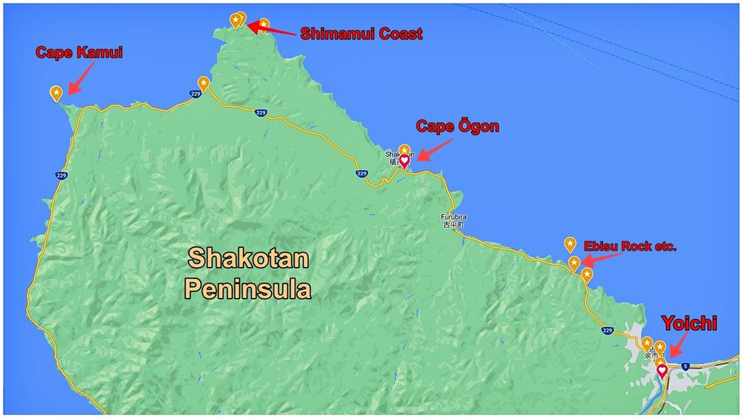 Shakotan Peninsula and Route229.