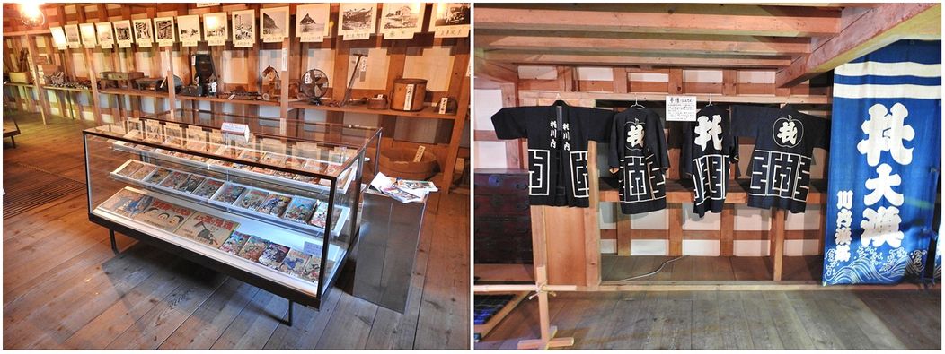 Inside the Old Fukuhara Gyoba buildings. Storehouse for documents (left), and Omoya (right).