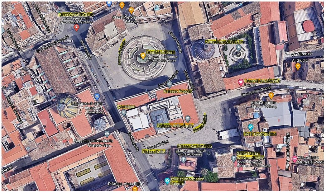 Quattro Canti and the attractions around it.