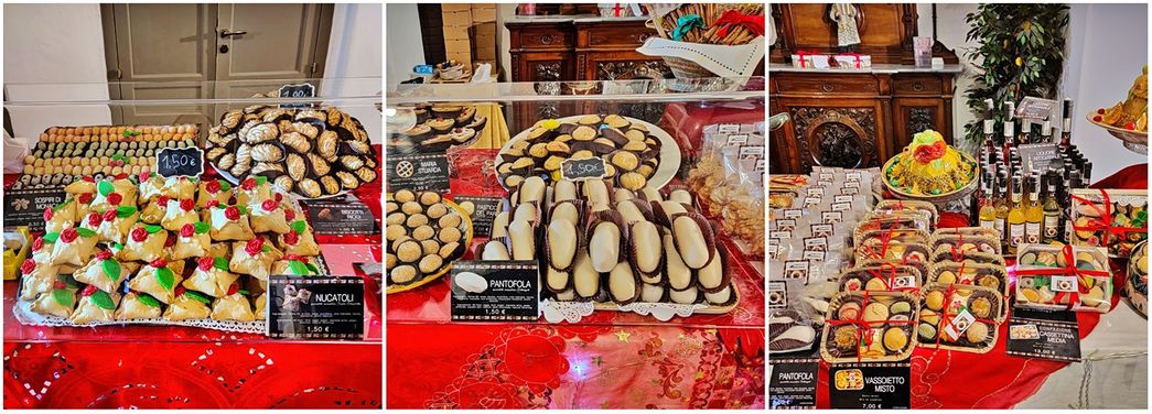 A variety of 'I Segreti del Chiostro' pastries you have to taste.