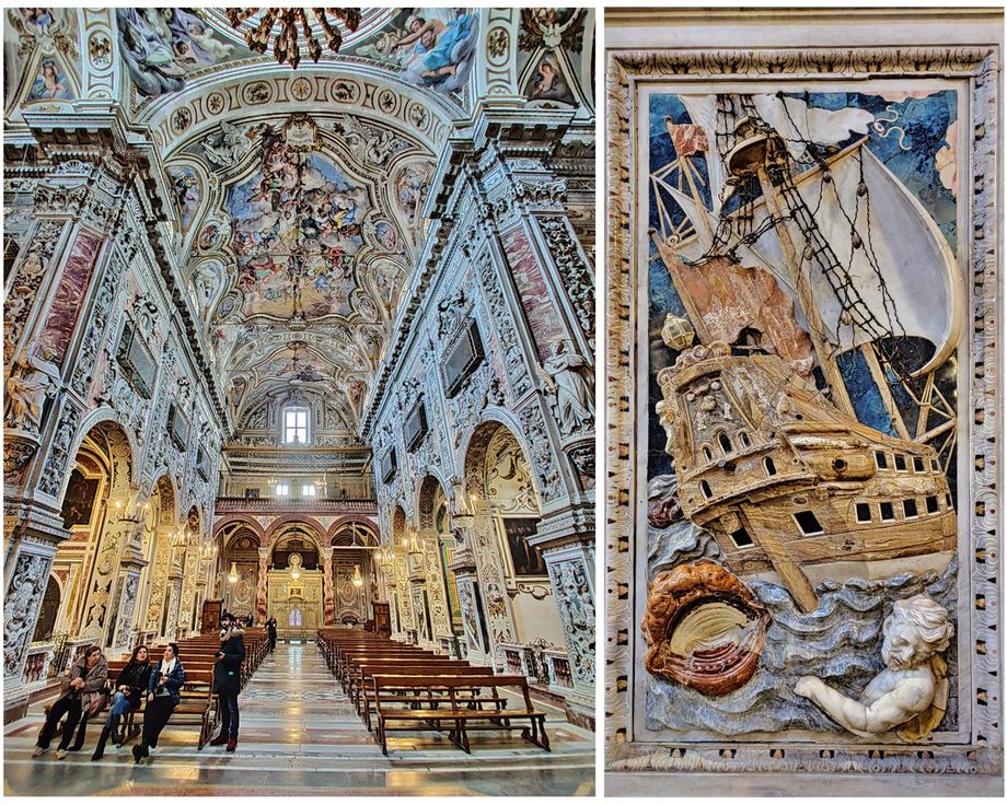 Inside the church of the Monasterio di Santa Caterina D'Alessandria.