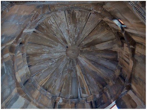 The marble roof of the Tower of the Winds (interior).