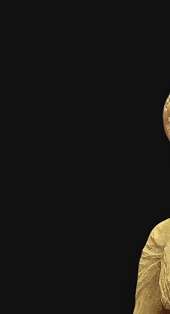 Statuette of a young girl holding a dove.