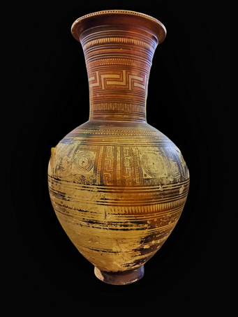 Belly-handled amphora. Anavyssos, 8th century B.C.