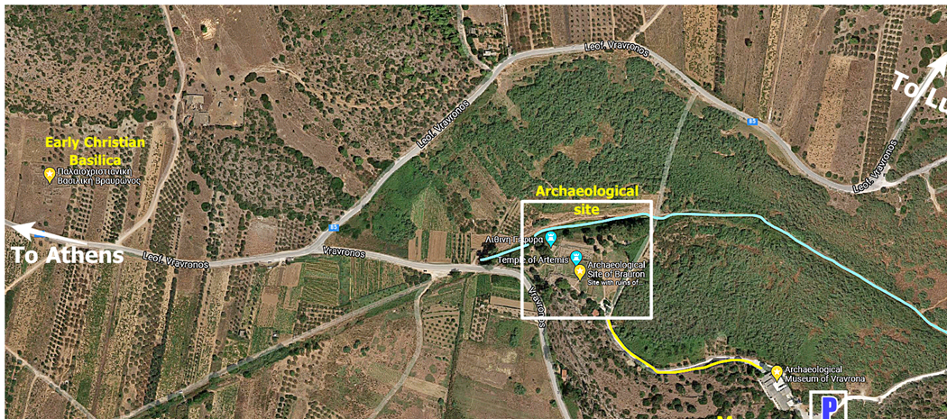 The Archaeological Site of Vravrona and its museum.