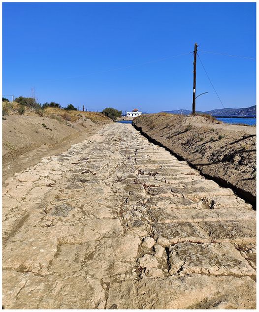 The restored western part of diolkos.