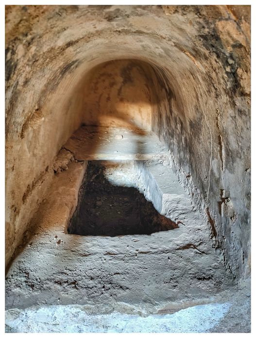 A loculus Inside a chamber tomb at the Roman Necropolis of Kechries.