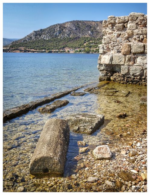 The northern part of the Kechries port. Remnants of intact marble revetment.
