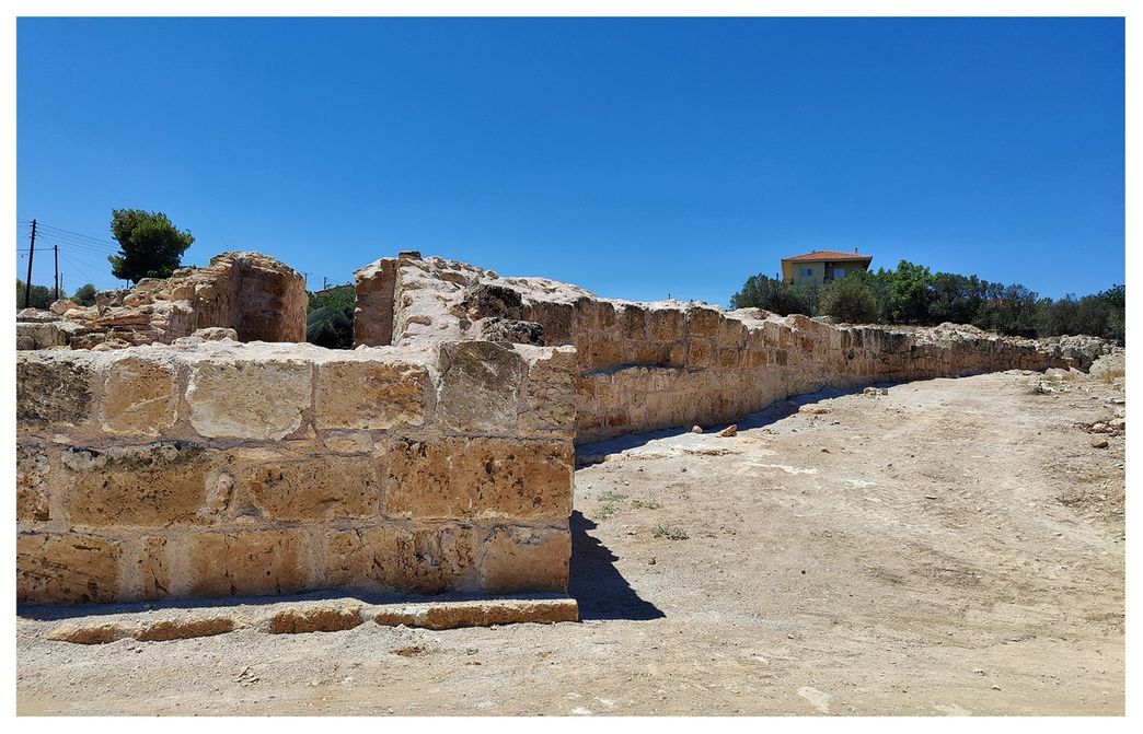 The restored part of the Hexamilion Wall (eastern end).