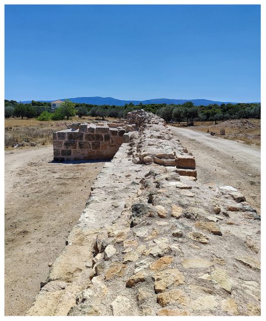 The restored part of the Hexamilion Wall (eastern end).