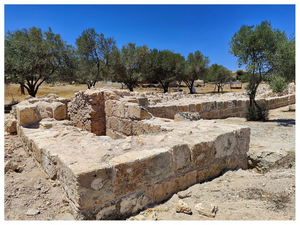 The restored part of the Hexamilion Wall (eastern end).