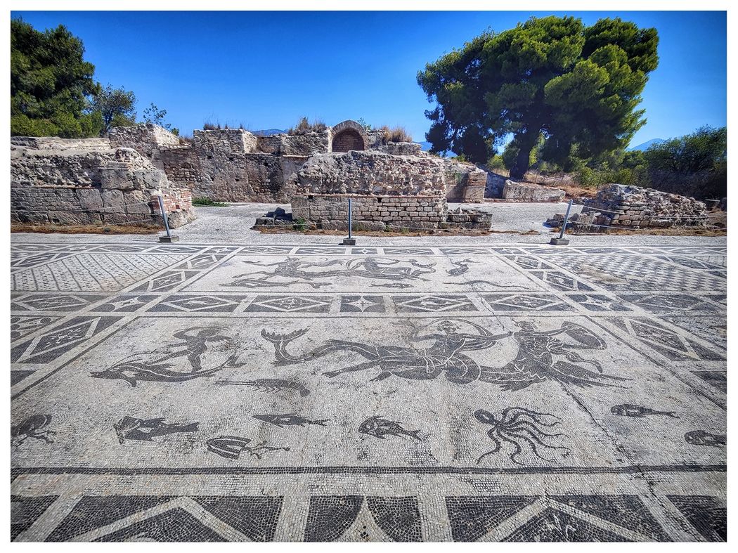 The Roman baths mosaic.