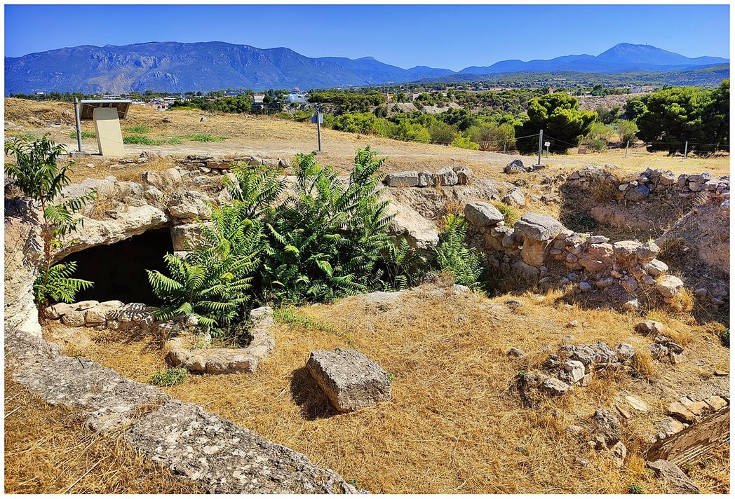 The Cult Cave located between the theater and the temple of Poseidon.
