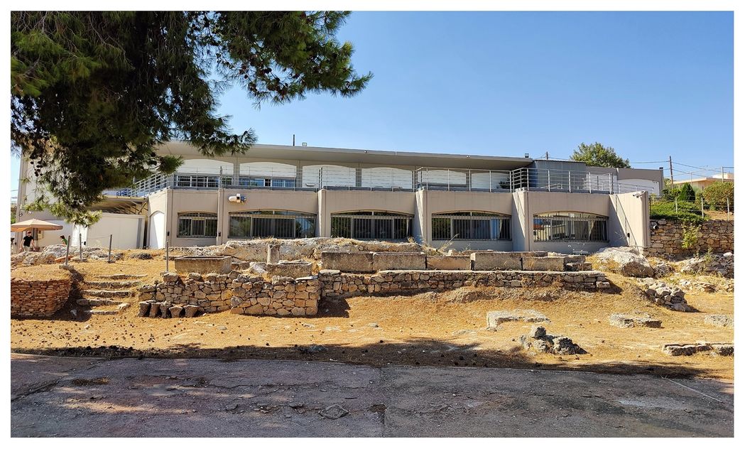 The museum building (back side) as seen from the archaeological site.