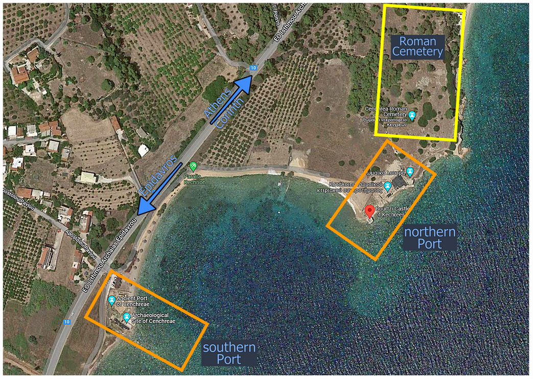 The Kechries port (Google maps).